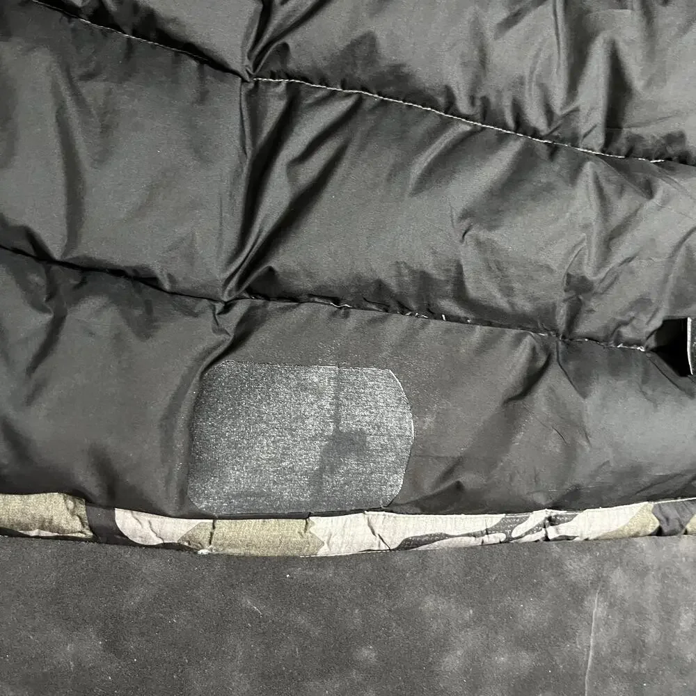 The North Face Nuptse 550 Down Puffer Vest Men Large Camo Ripstop Hiking Vintage